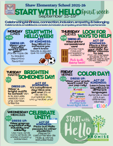 A poster of a week