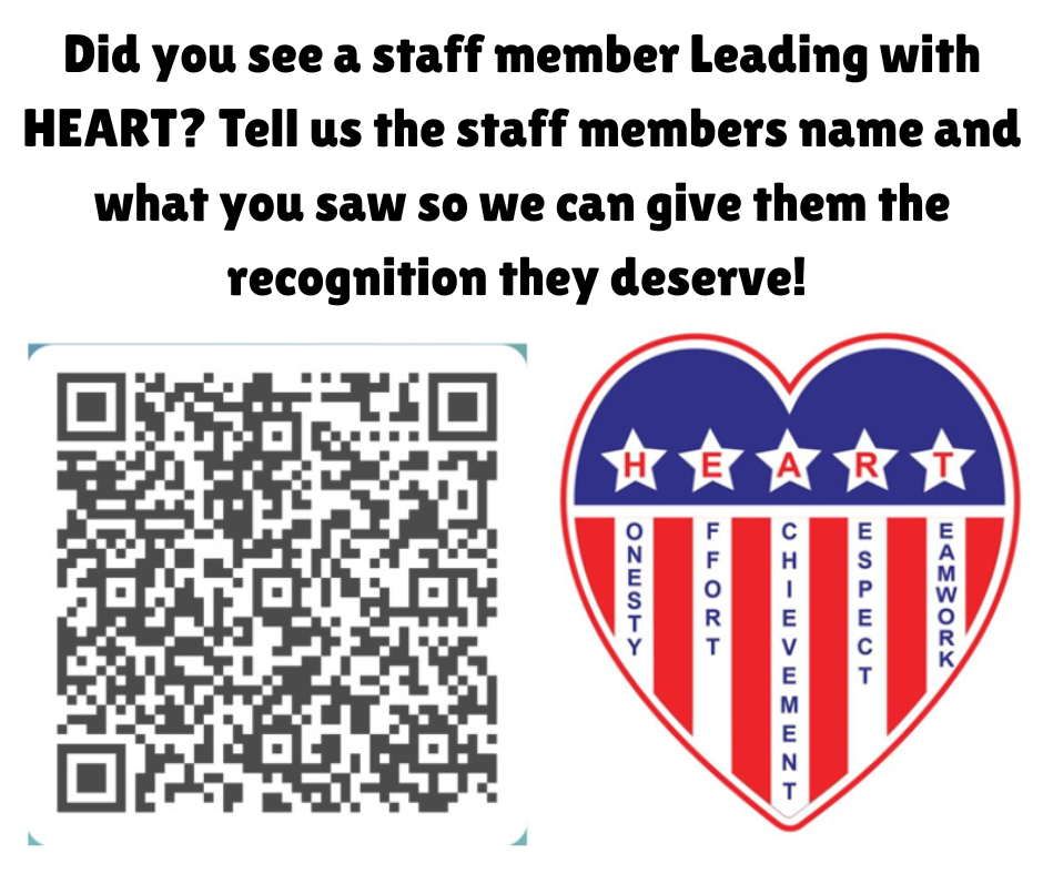 Staff leading with heart qr code