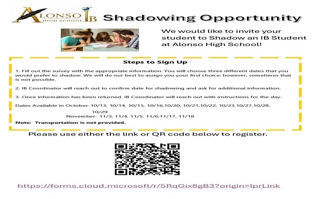 IB Shadowing Opportunity