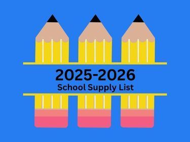 Blue background with 3 pencils standing vertically