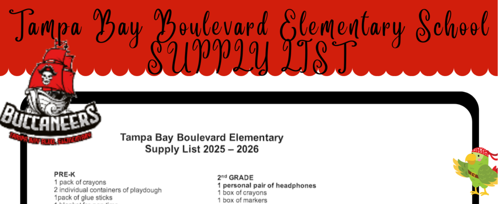 TBBE Supply List