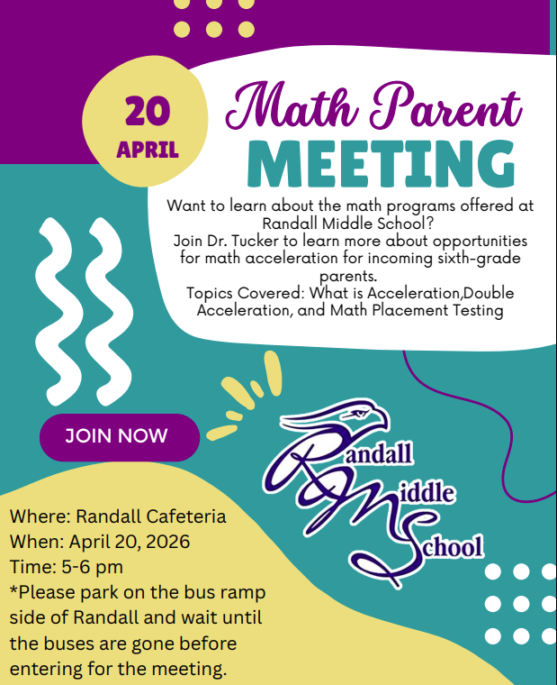 Math Parent Meeting Info