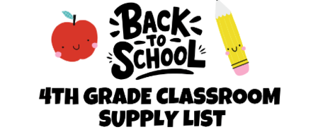 4th grade school supply list