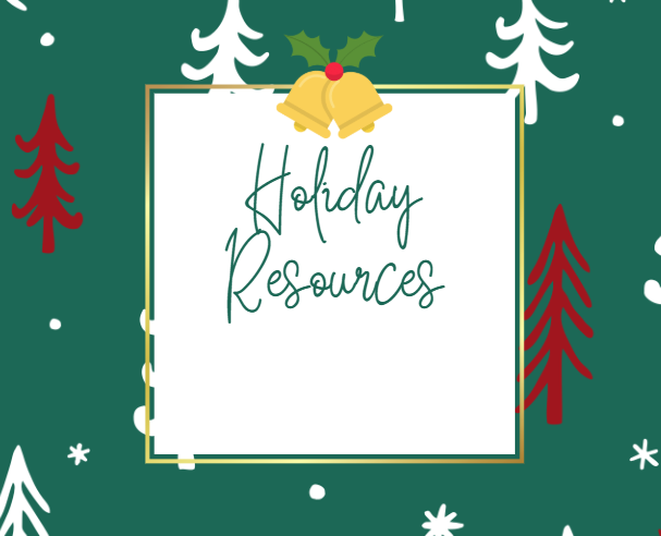 green background with red and white trees