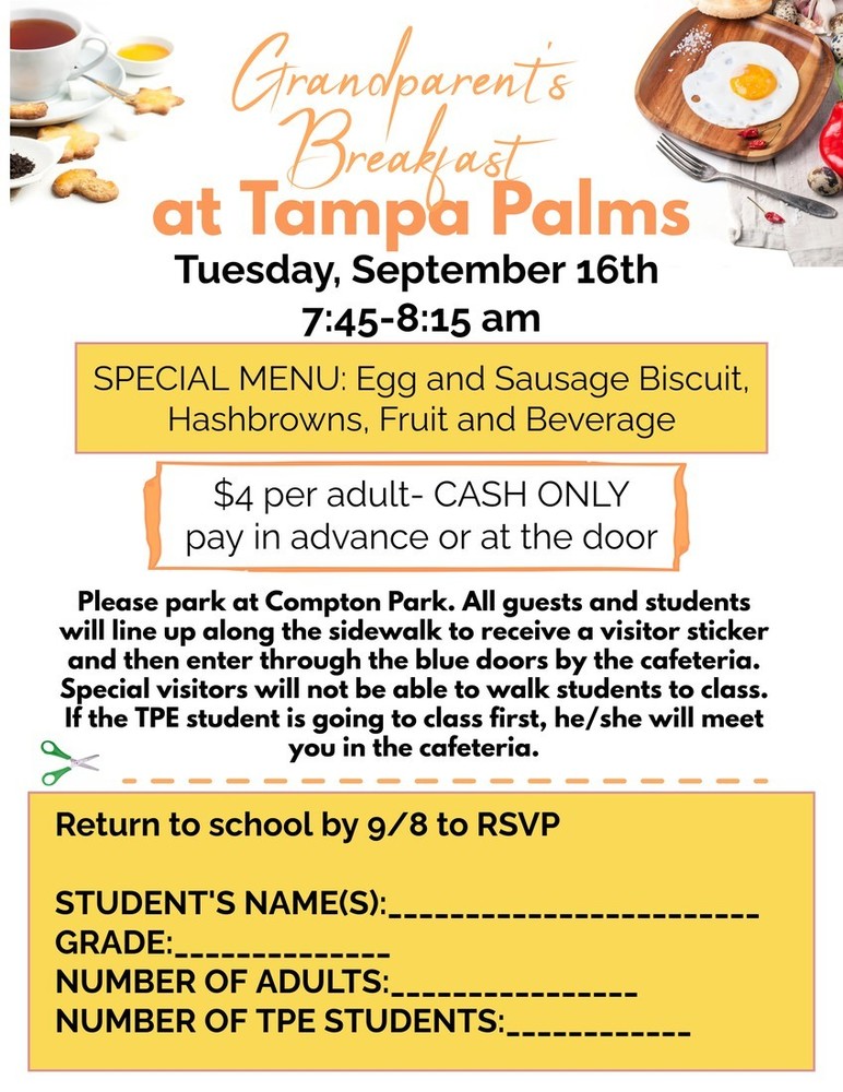 Grandparents Breakfast at Tampa Palms