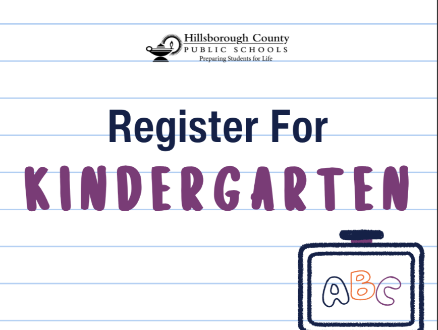 background of notebook paper and the words " Register for Kindergarten"