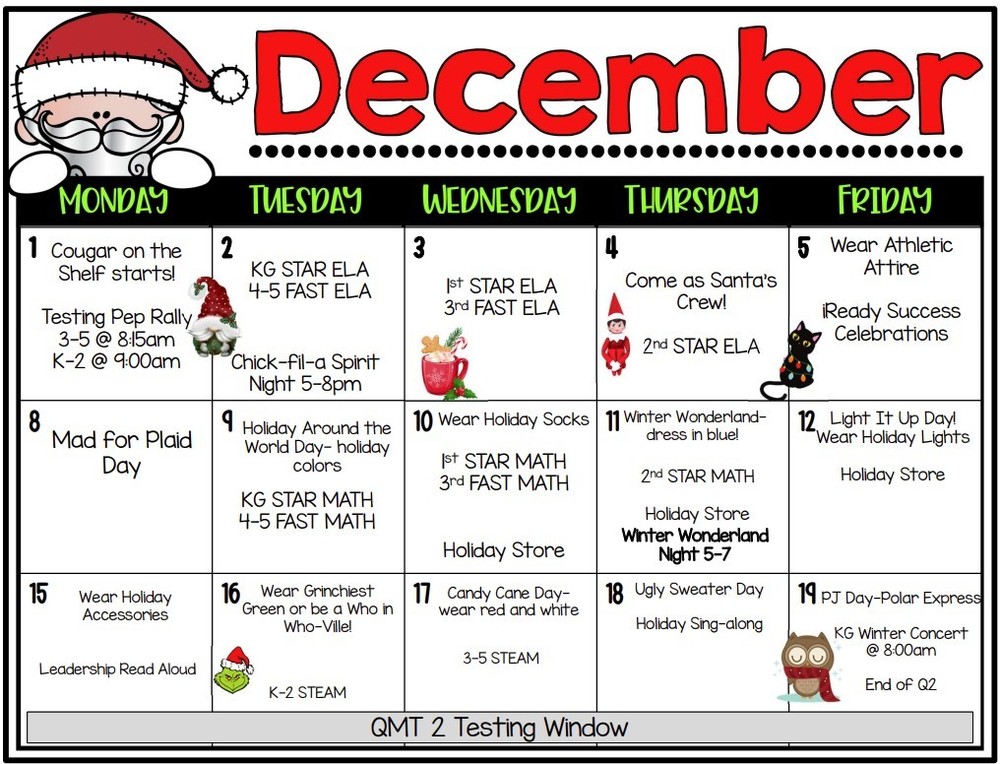 December 2025 Student Calendar