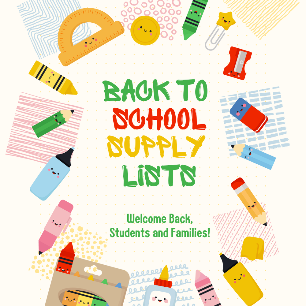Back to School Supply Lists