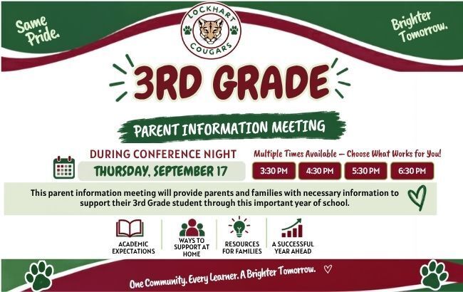 3rd Grade Parent Information Meeting