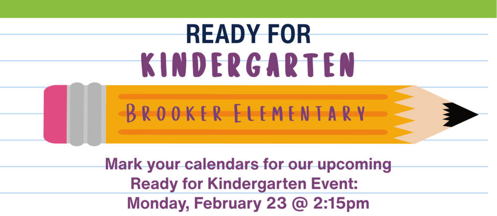 Information about upcoming Kindergarten event written on an image of notebook paper.
