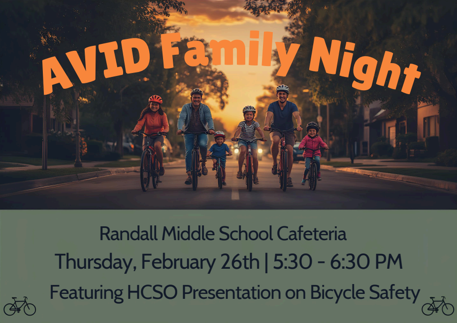 AVID Family Night: Bike Safety