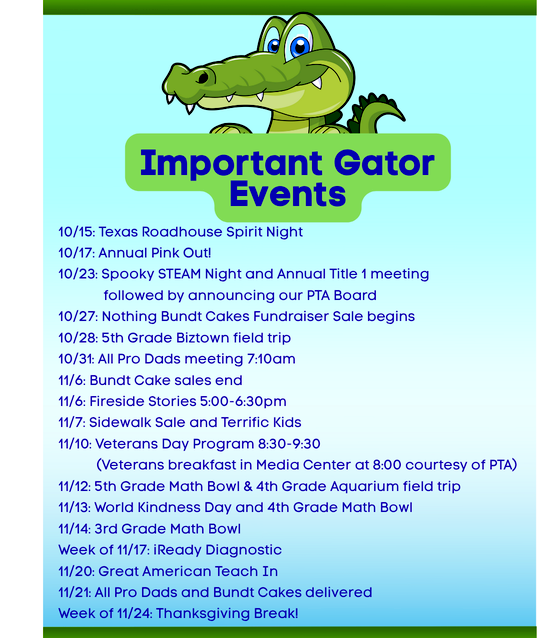Important Gator Events