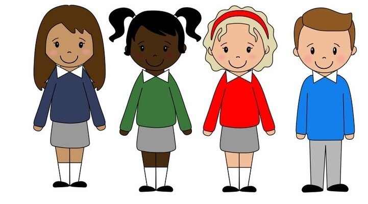 Students in school uniform