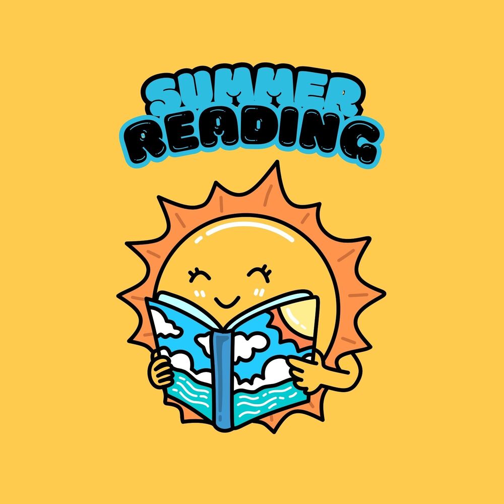 sun with a book