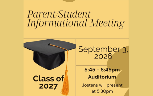 Parent Meeting Information for class of 2027