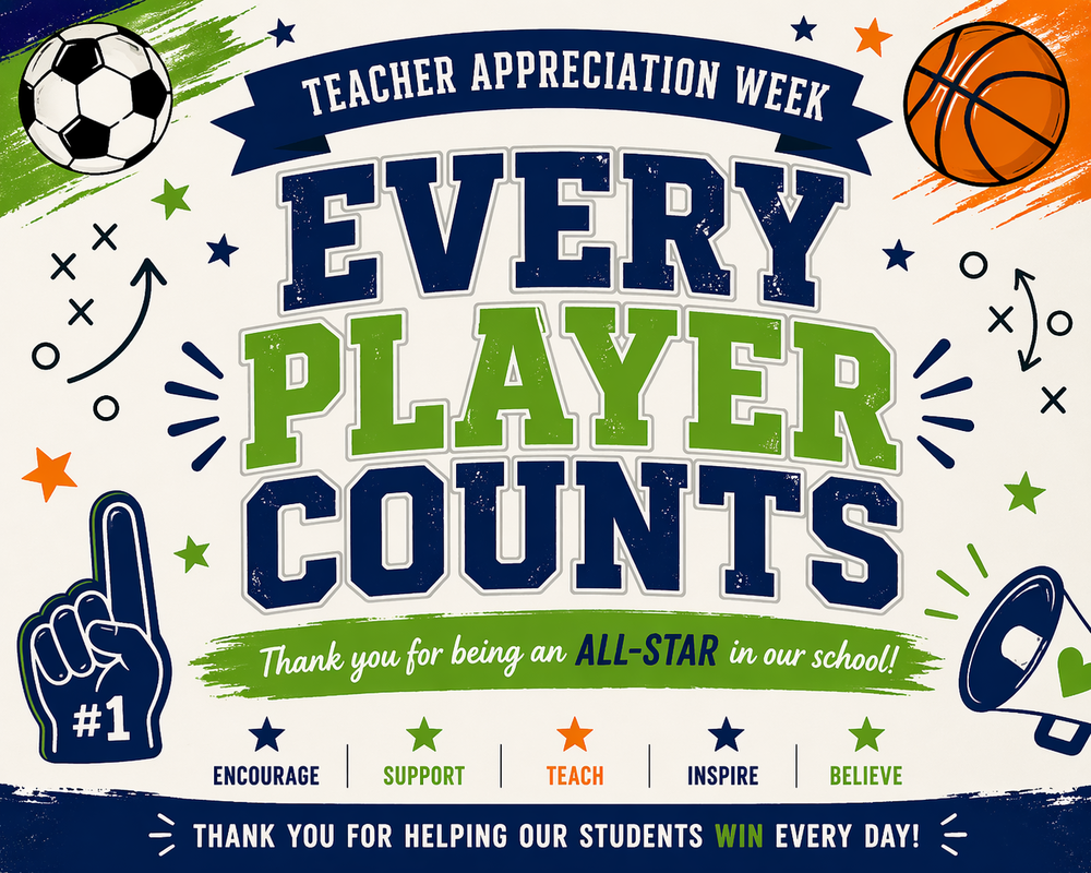 Every Player counts teacher appreciation week