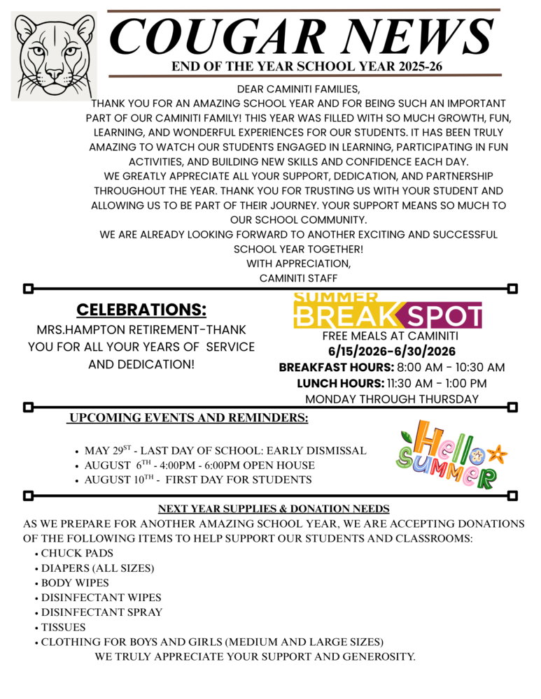 Cougar News End of Year 2026