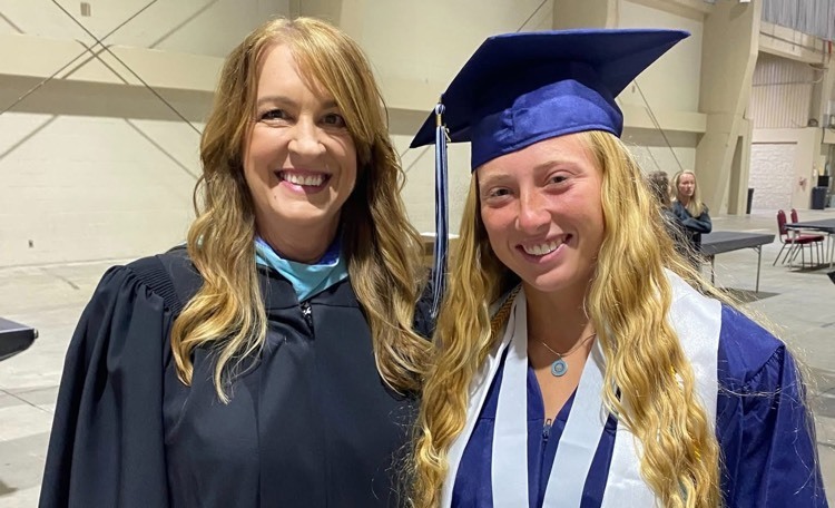 HVS graduate with Mrs. Upshaw