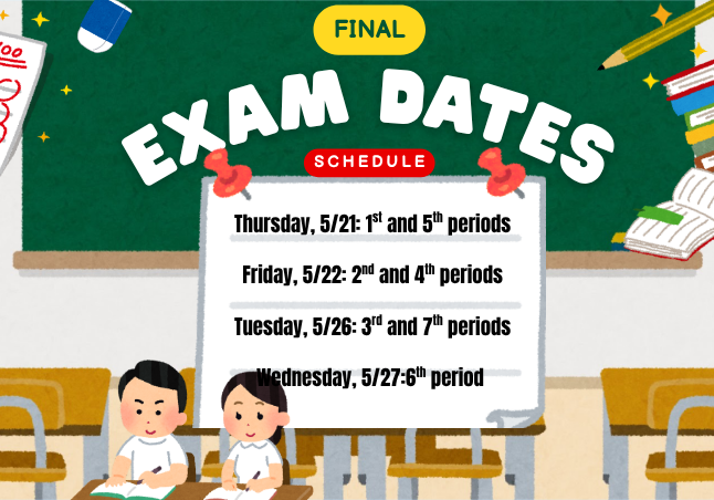 Middle School Exam Schedule Image