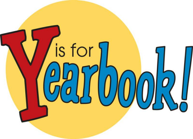 Y is for Yearbook in a yellow circle