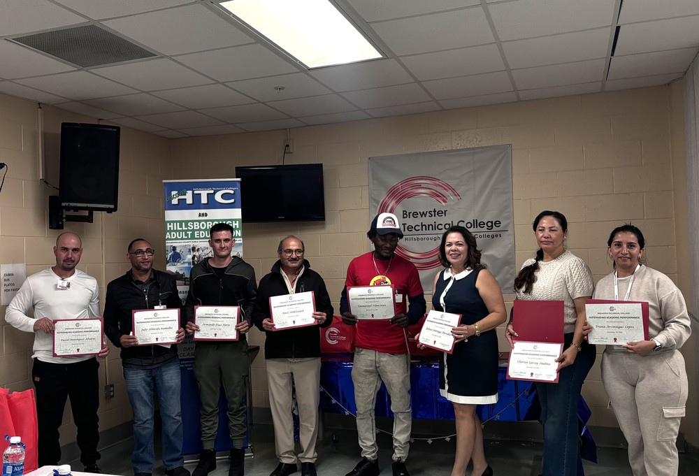 students with their certificates