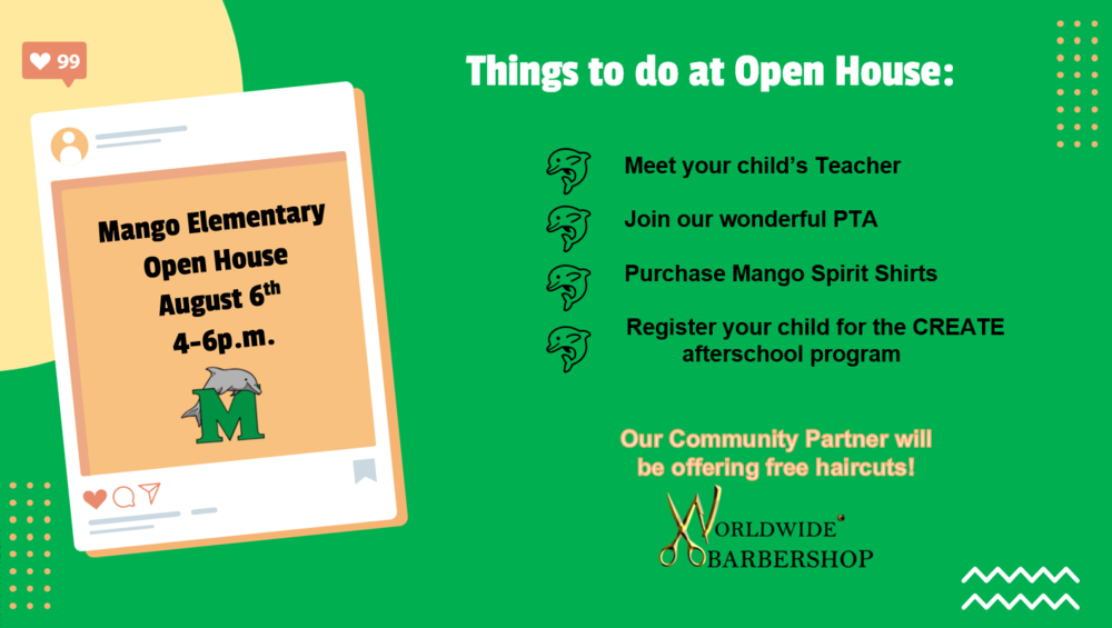 Mango Open House-August 6th