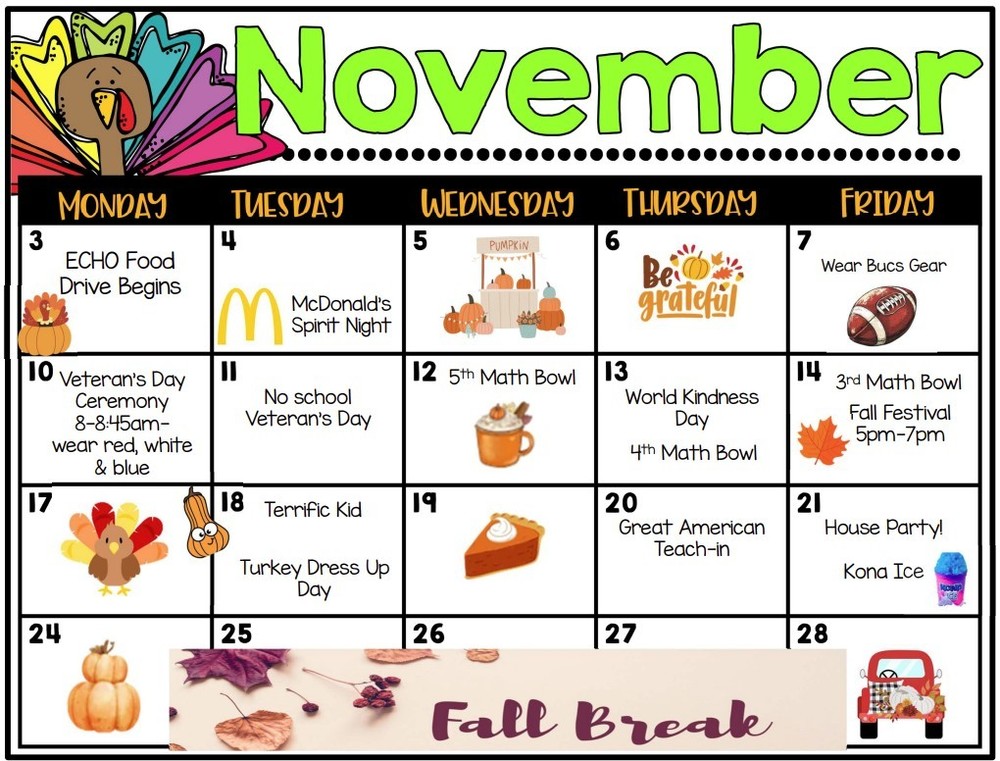 November 2025 Student Calendar