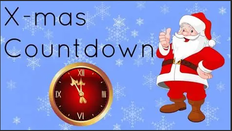 Santa With Countdown Clock