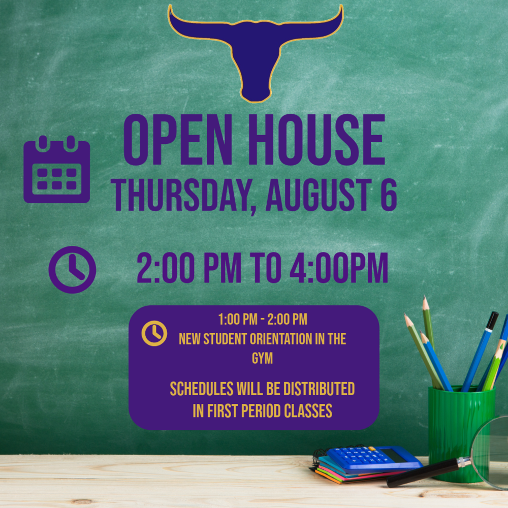 Open House is Thursday, August 6 at 2:00 pm!