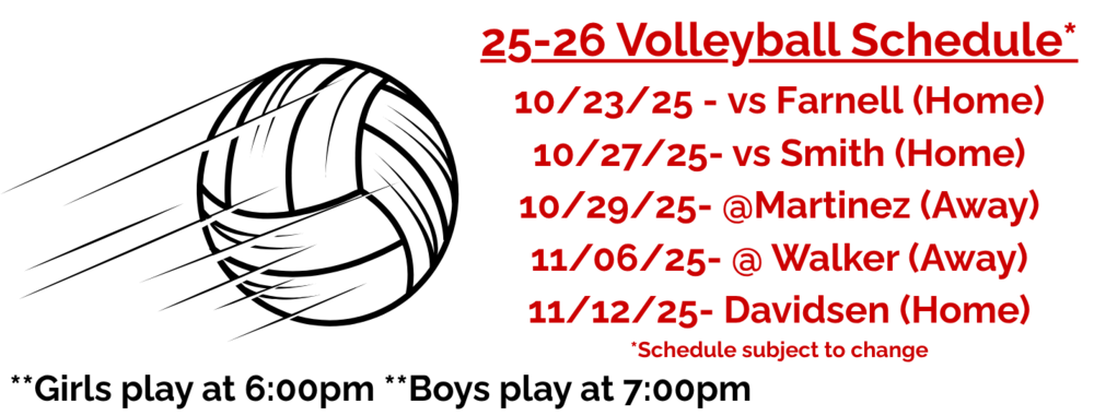 Volleyball Schedule Graphic