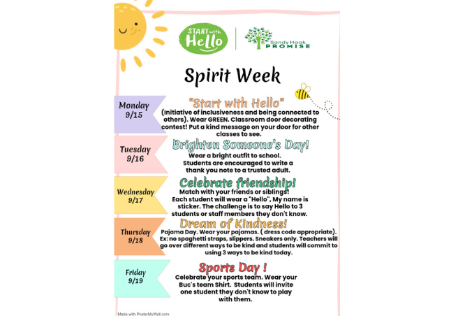 Start with Hello Spirit Week