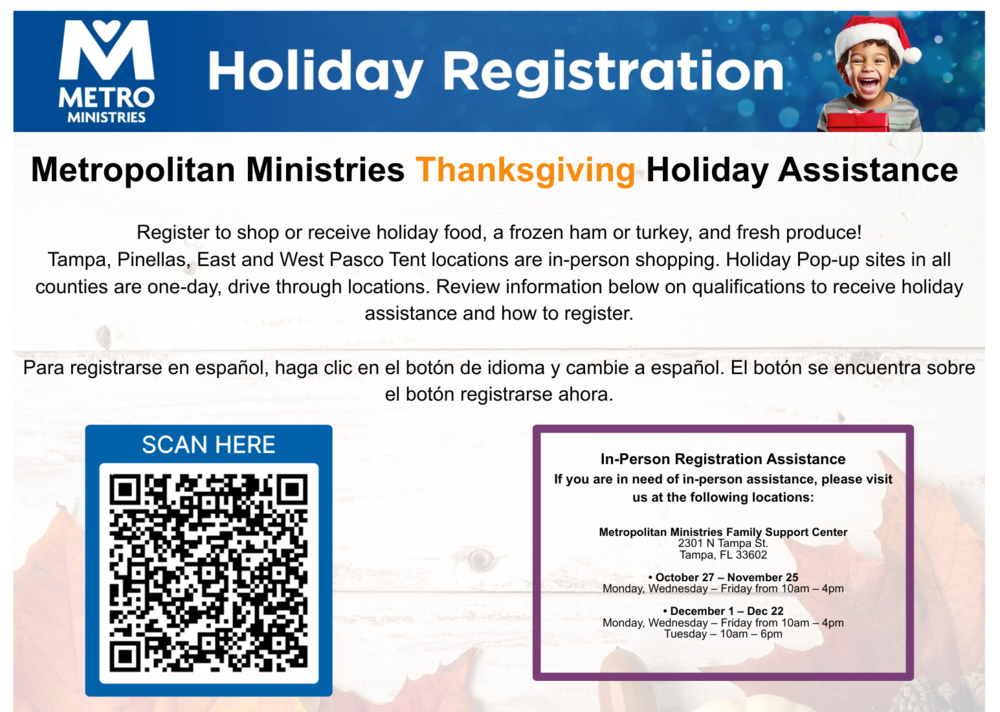 Thanksgiving Holiday Assistance
