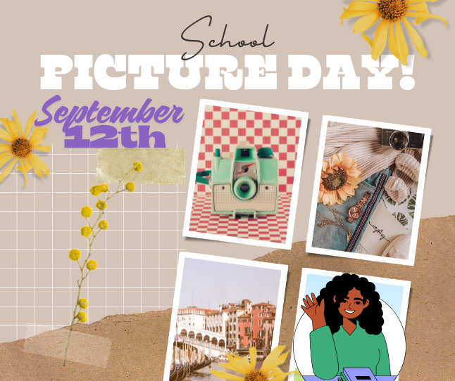 yellow flowers, old, green camera, town, girl smiling and waving, sea shells