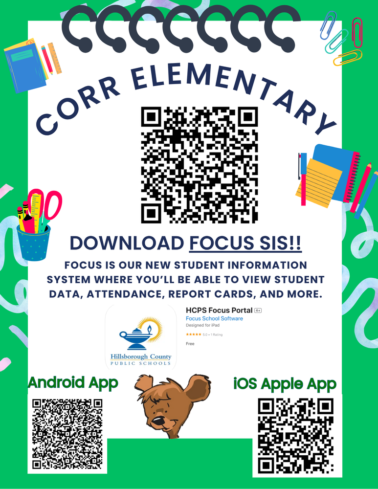 Flyer explaining how to download our new focus sis portal as well as information on what you can view on this portal