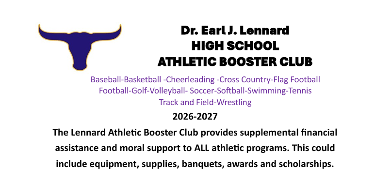Lennard Athletic Booster Club Information - text in message