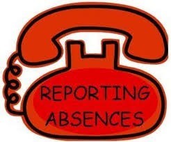 Picture of a phone that reads "Reporting Absences"