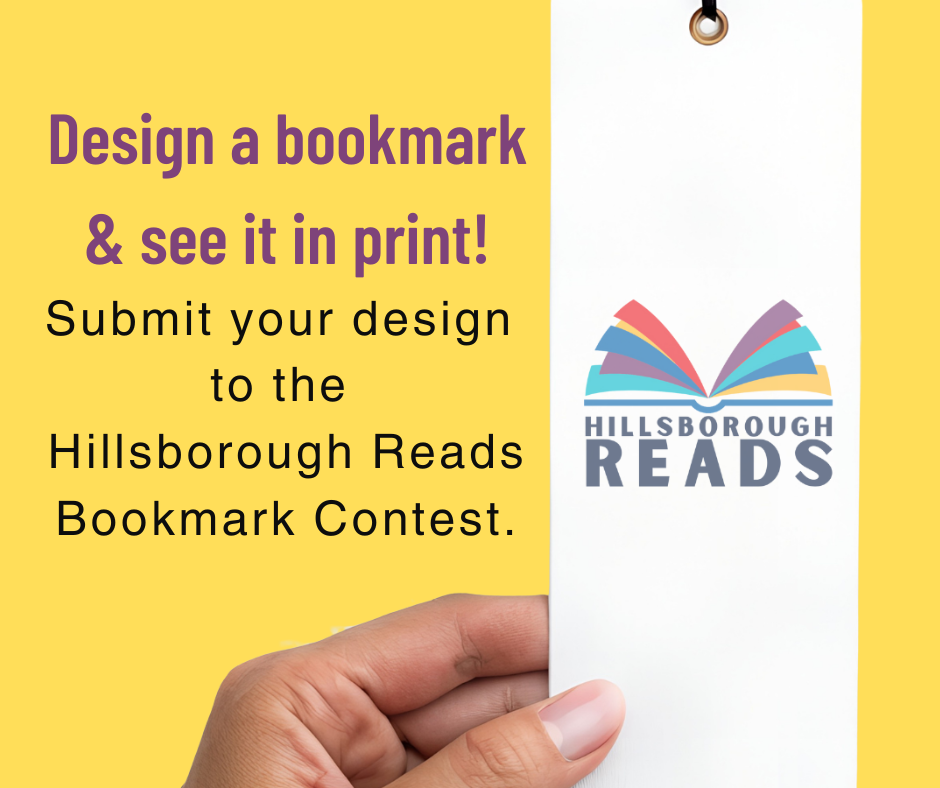 Hand holding a bookmark