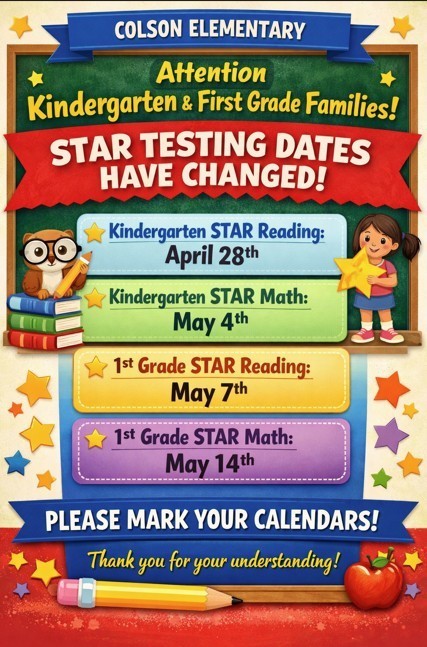 Updated Star Testing Dates