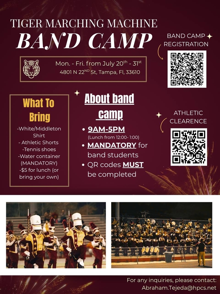 Tiger Marching Machine Band Camp
