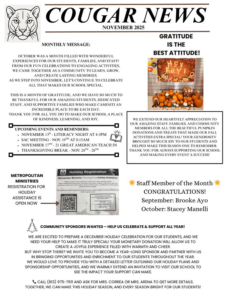 November Cougar News