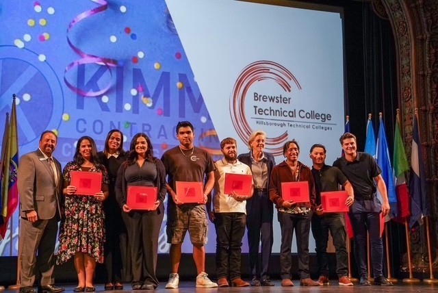 Brewster Career Education students are recognized and awarded scholarships during the 37th Annual City of Tampa Mayor's Hispanic Heritage Celebration