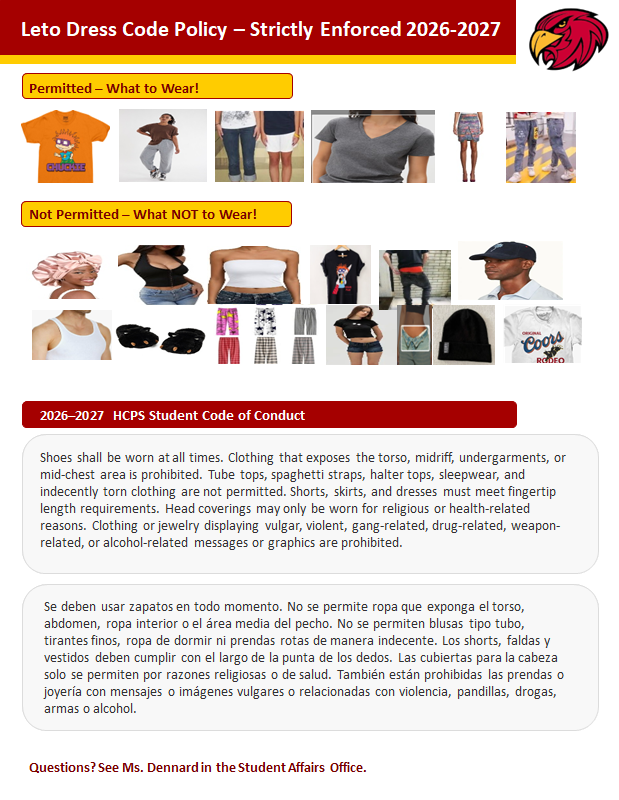 Leto Dress Code Enforced  26-27