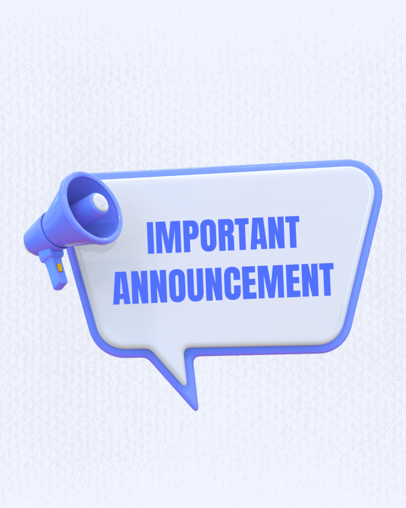 Important Announcement