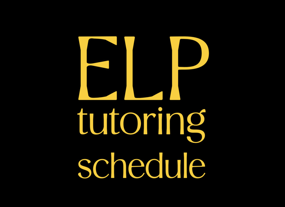 ELP Tutoring Schedule