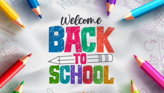 Welcome Back with colored pencils