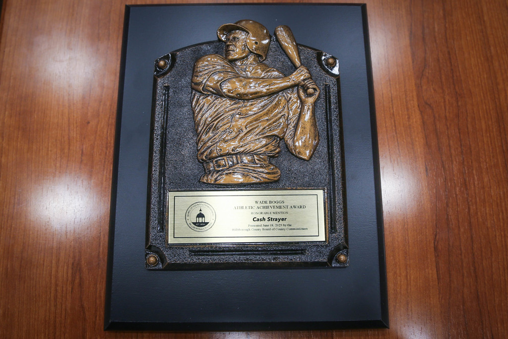 Wade Boggs Honorable Mention Award Plaque