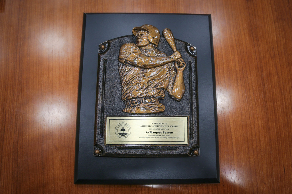Wade Boggs Honorable Mention Award Plaque