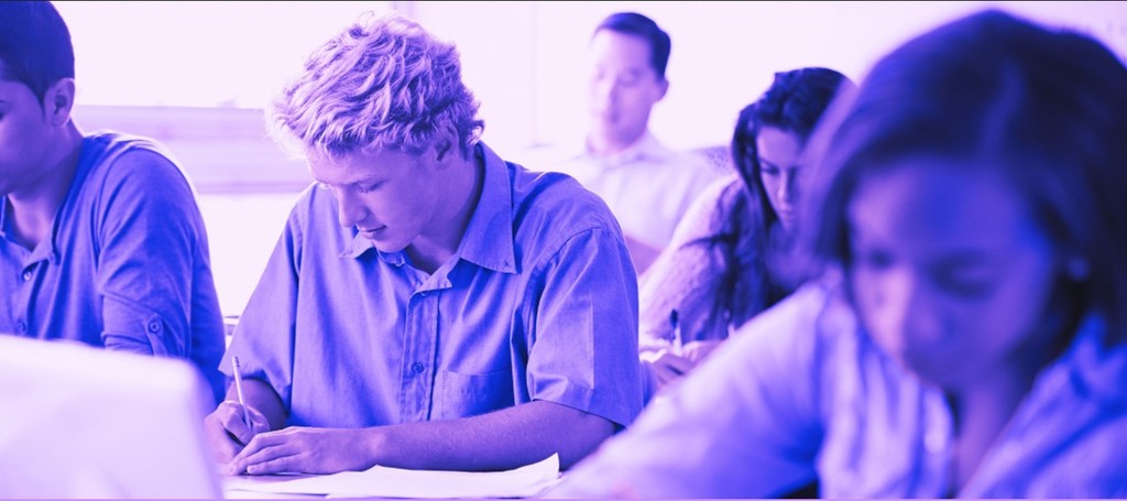 Generic image of high school students testing