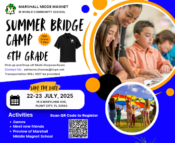 Summer Bridge Camp 6th grade 2025