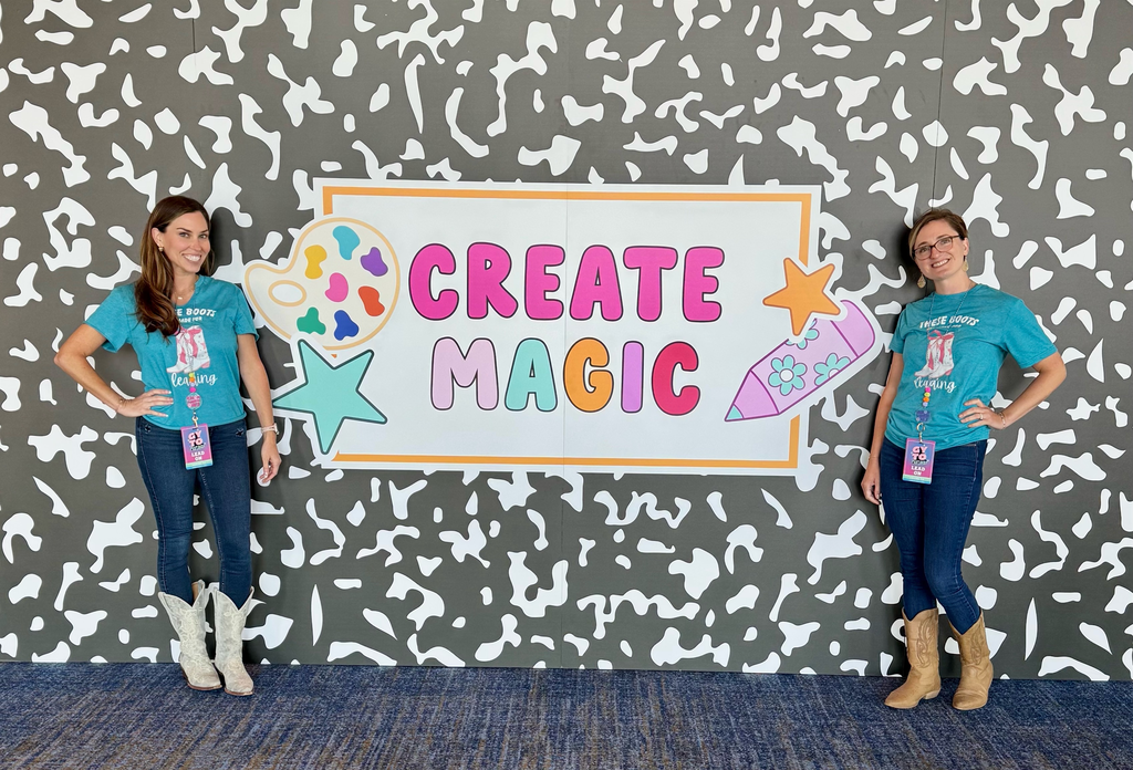 A sign that says Create Magic with Mrs. Norman and Mrs. Stanton